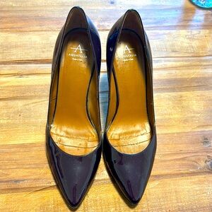 Aquatalia patent leather pumps